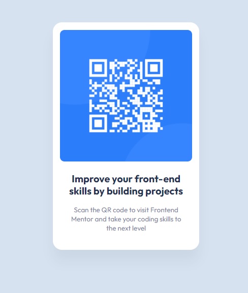 this is an image of my solution to the qr-code component challenge by frontend mentor